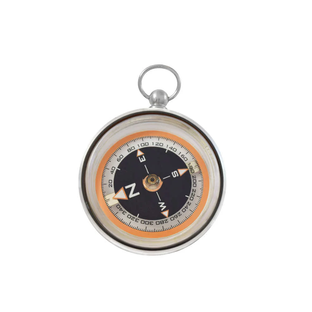 Brújula profesional de bolsillo color plata - Imagen 3