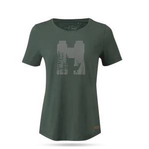 Camiseta mujer con ciervo Swarovski Optik