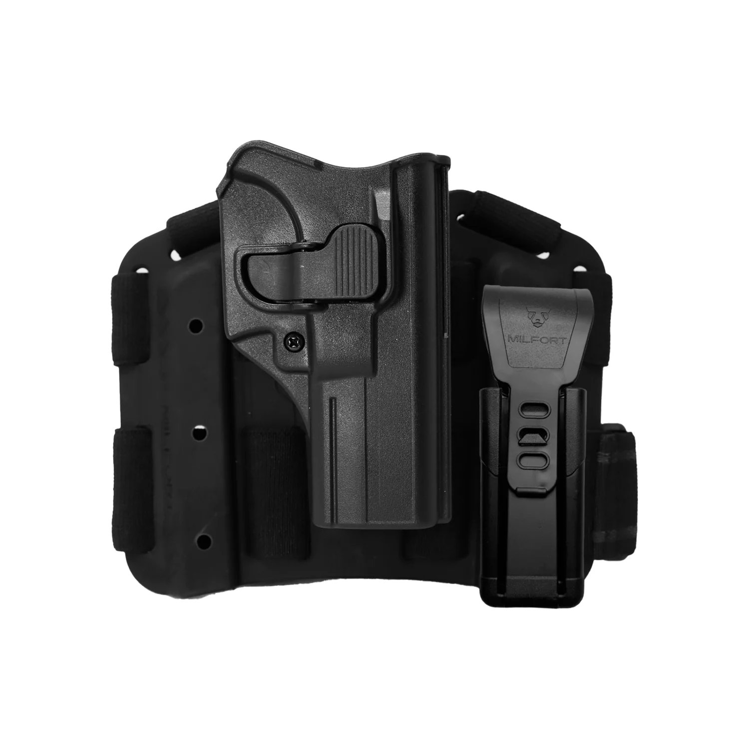 Kit Funda Piernera Táctica Nivel 2 Con Proveedor Individual Glock 17 MILFORT - Imagen 3