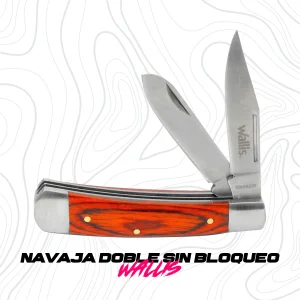 Navaja Doble Mango Tipo Madera Wallis