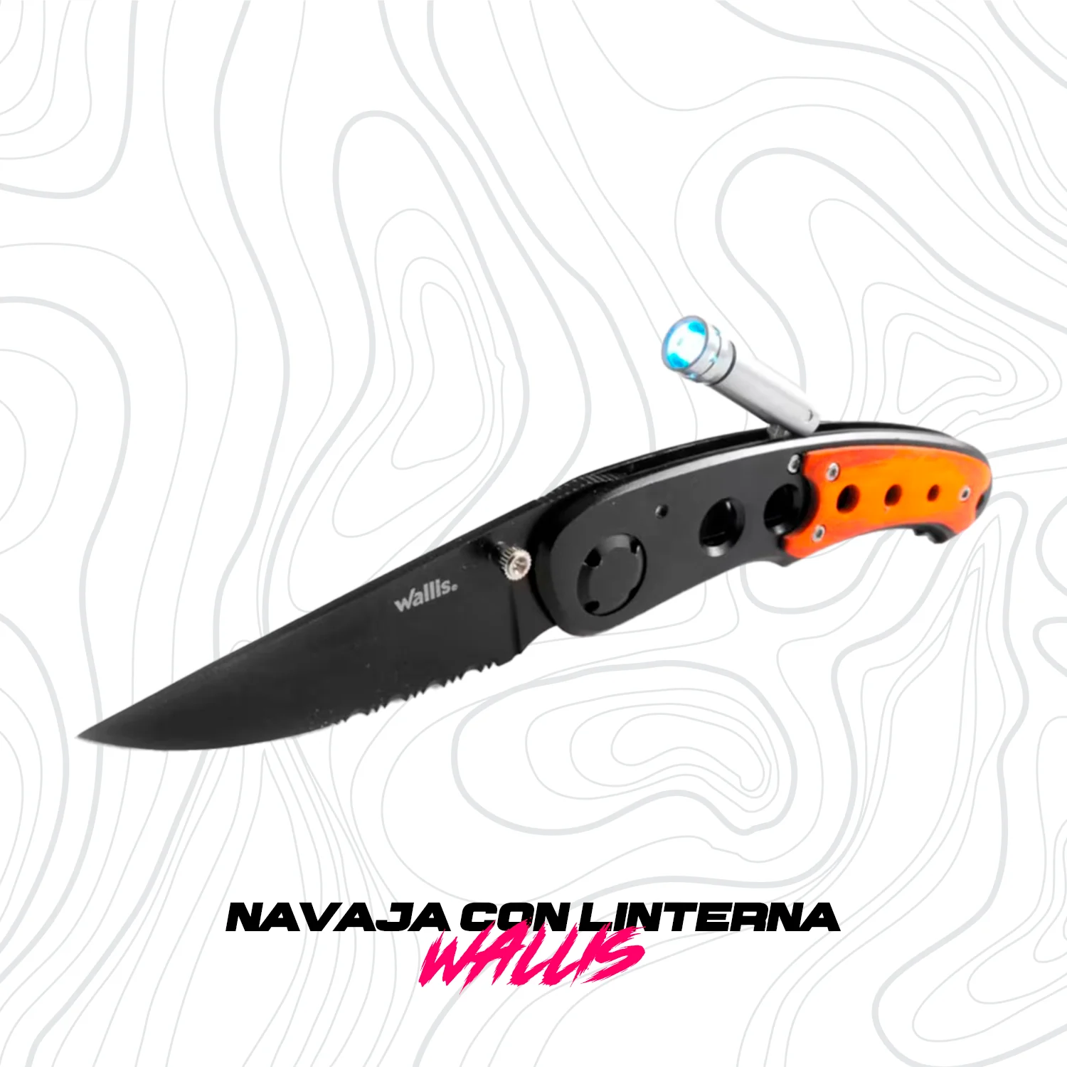 Navaja De Bloqueo Con Linterna Wallis
