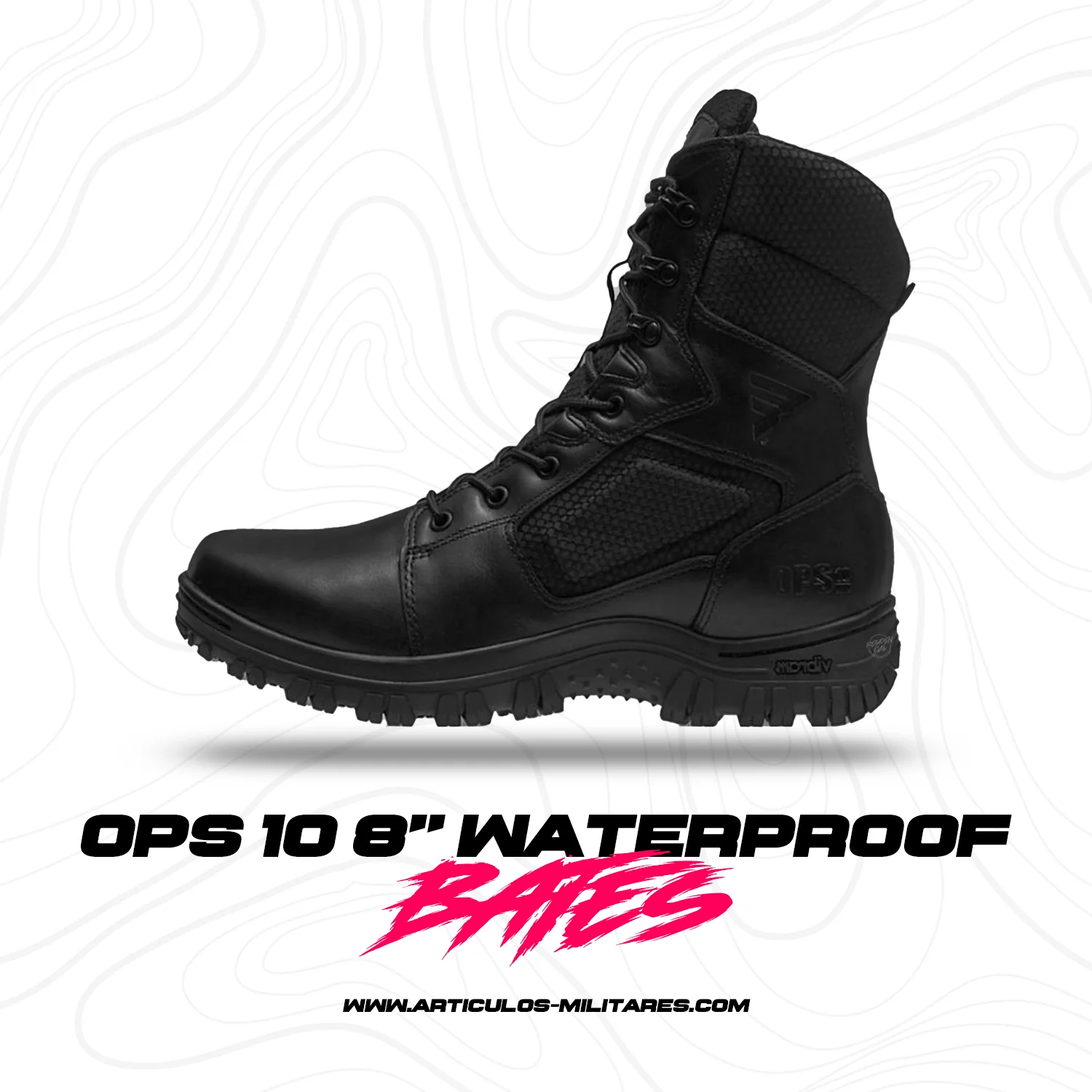 Botas Bates Ops10 8" Cierre Waterproof Antiderrapante - Imagen 2