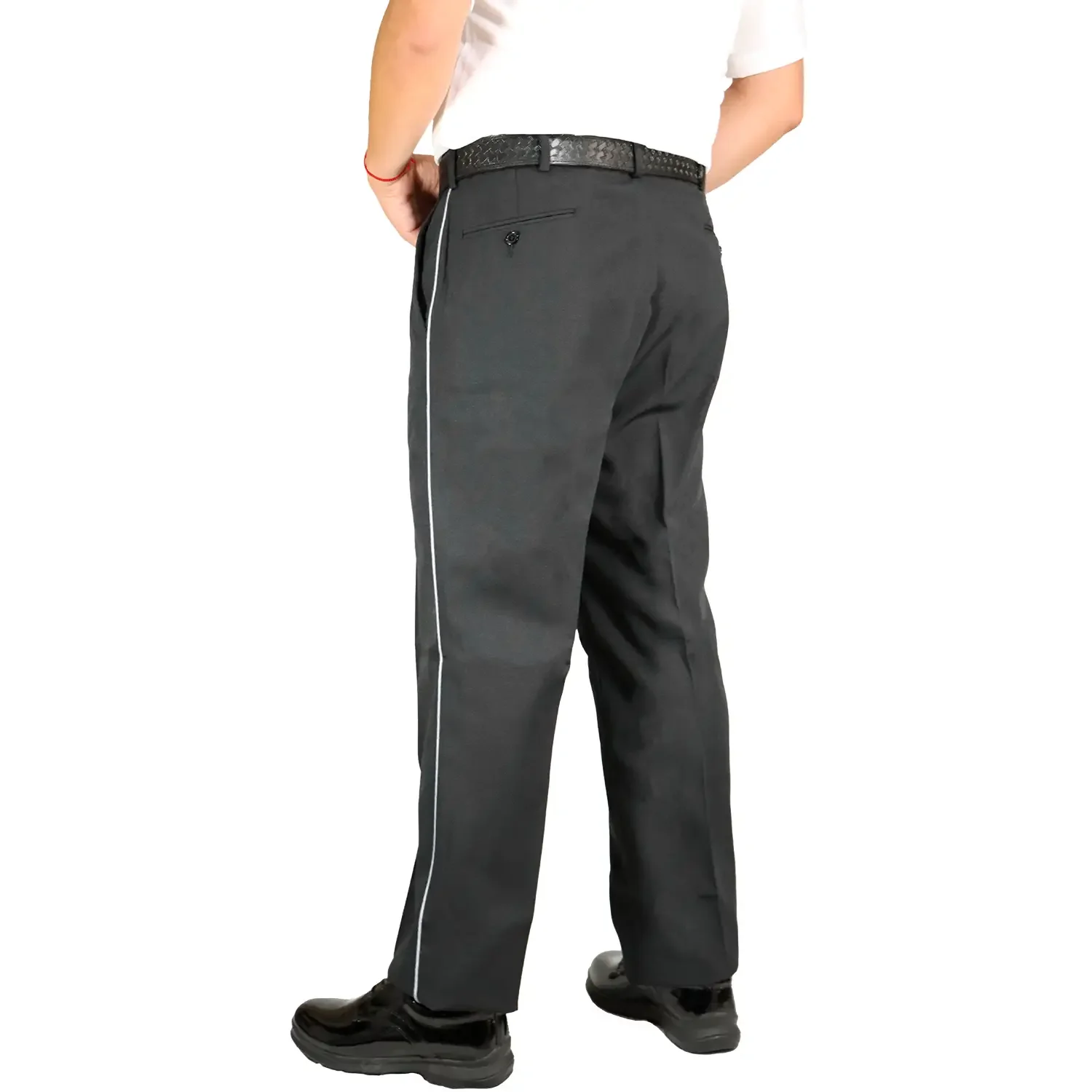 Pantalon Para Seguridad Privada Negro Franja Blanca - Imagen 4