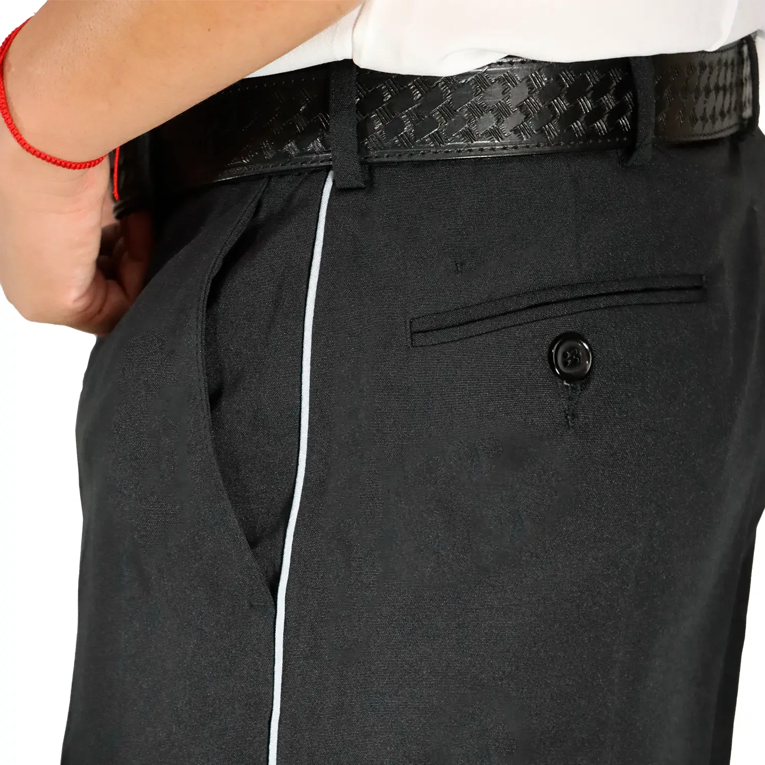 Pantalon Para Seguridad Privada Negro Franja Blanca - Imagen 5
