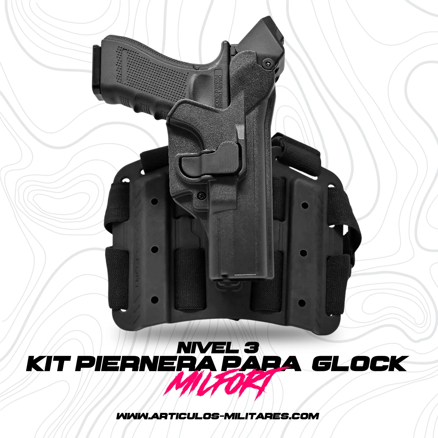 Kit Piernera Táctica Nivel 3 Para Glock Milfort - Imagen 2