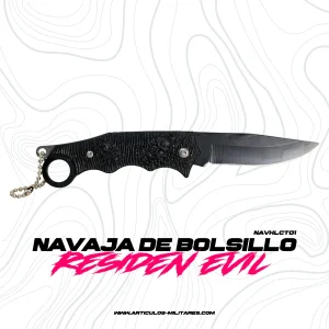 Navaja Llavero de Bolsillo Negro Textura de Calaveras