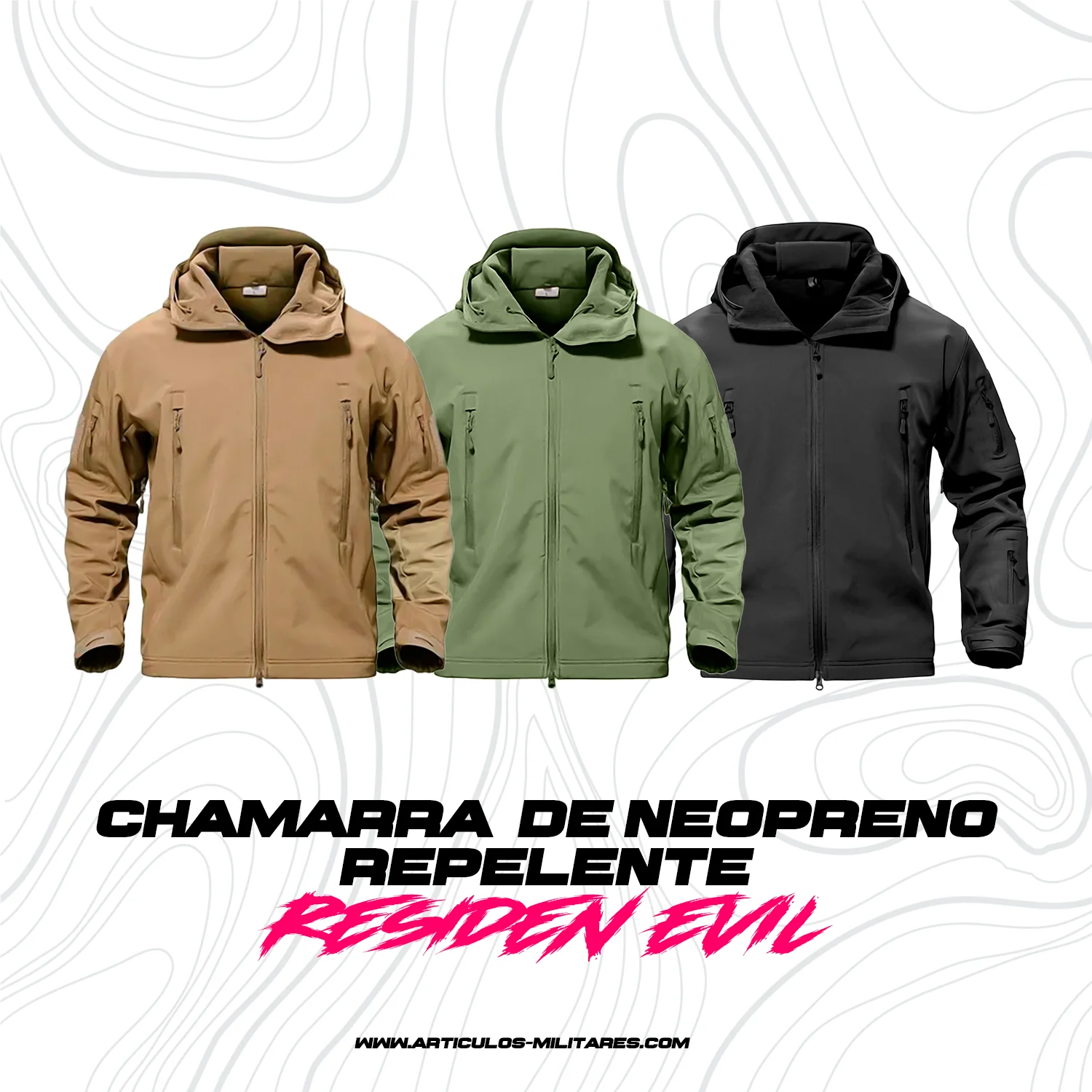 Chamarra Táctica Militar Neopreno Térmica Repelente Al Agua - Imagen 2