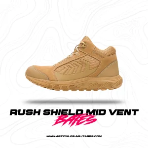 Botas Tácticas Rush Shield Mid Vent Coyote BATES