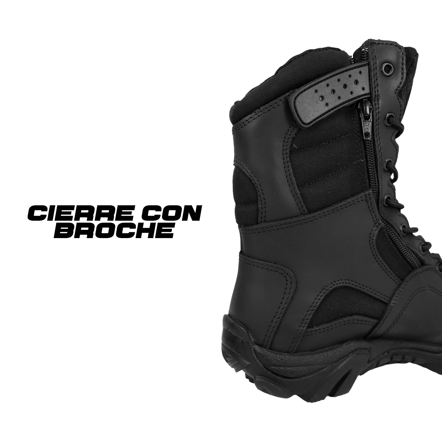 Botas Militares Tacticas SK7 SWAT RD Negro Con Cierre - Imagen 7