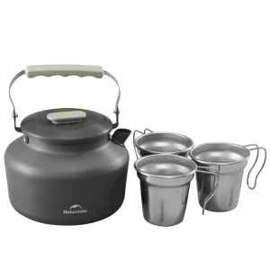 Tetera portátil 1.4L con set de tazas – Naturehike