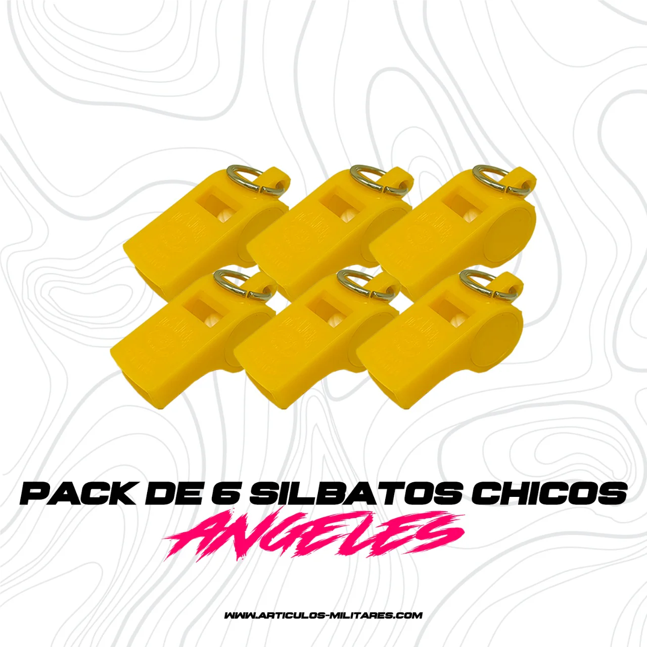 Silbato Profesional 6 Piezas Los Angeles Varios Colores - Imagen 3