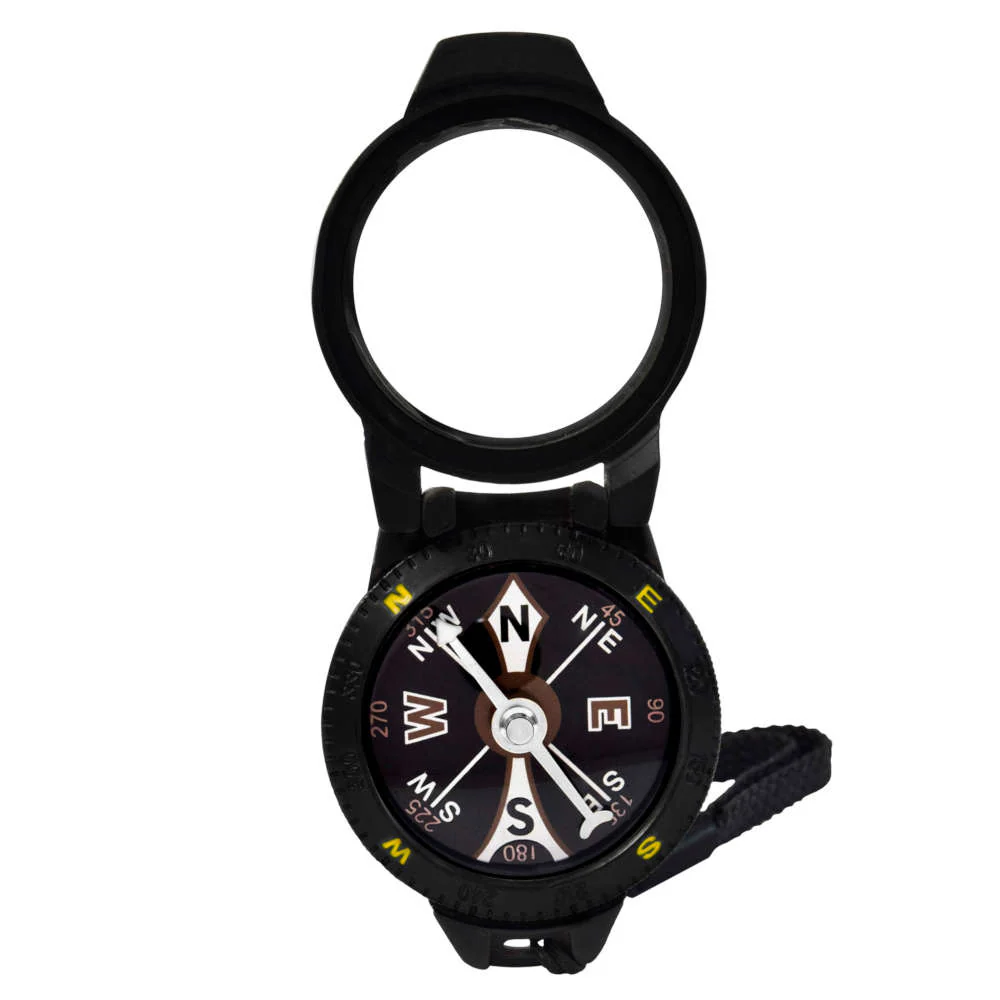 Brújula profesional plegable, de bolsillo, con tapa de vidrio, negro - Imagen 2