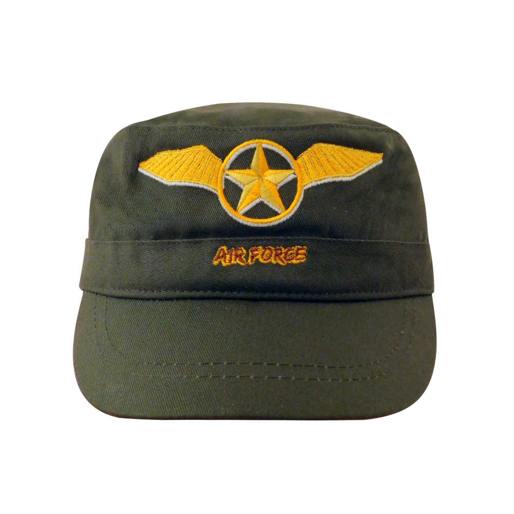 Gorra Air Force Verde Olivo Fidel Algodón Wallis Chanchomon - Imagen 3