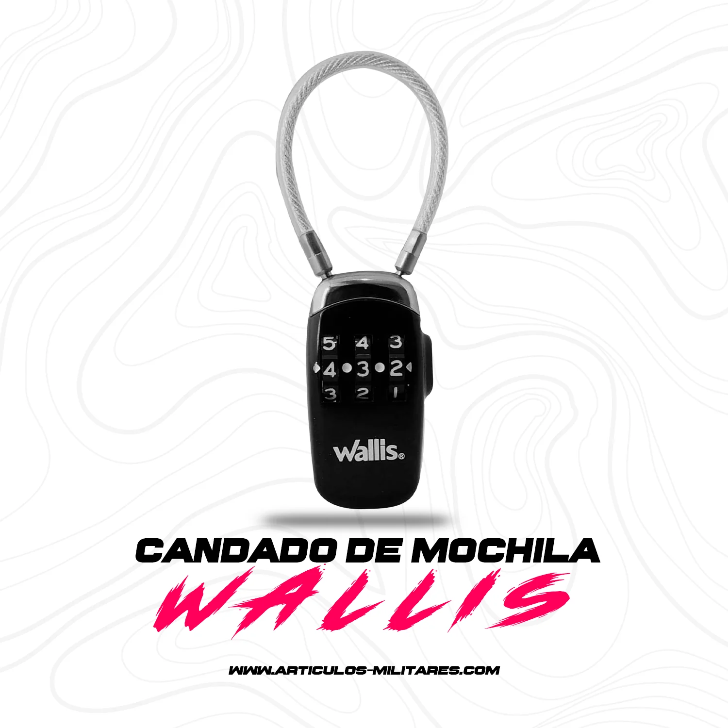 Candado wallis Para Maletas con 3 discos - Imagen 2