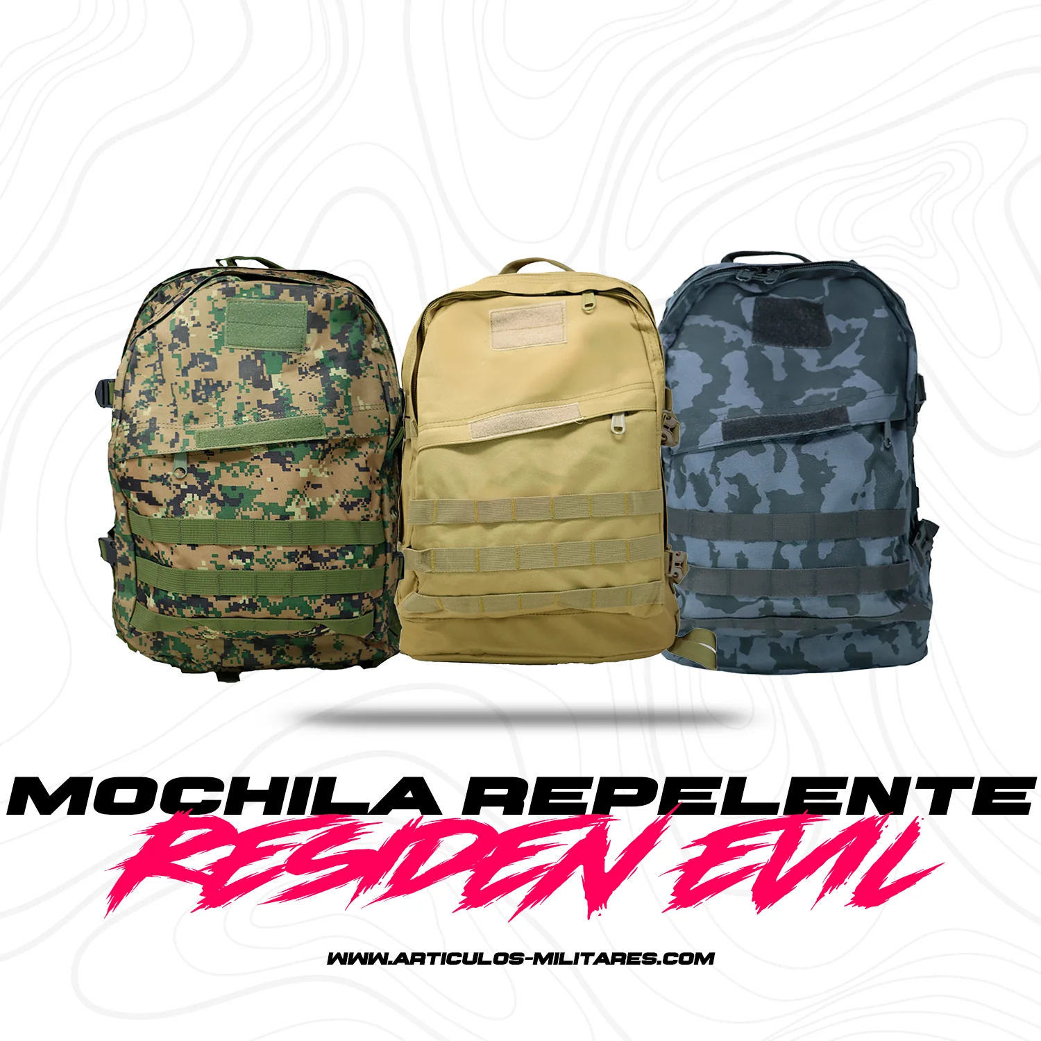 Mochila Tactica Repelente Al Agua 4 Bolsillos Sistema Molle - Imagen 2