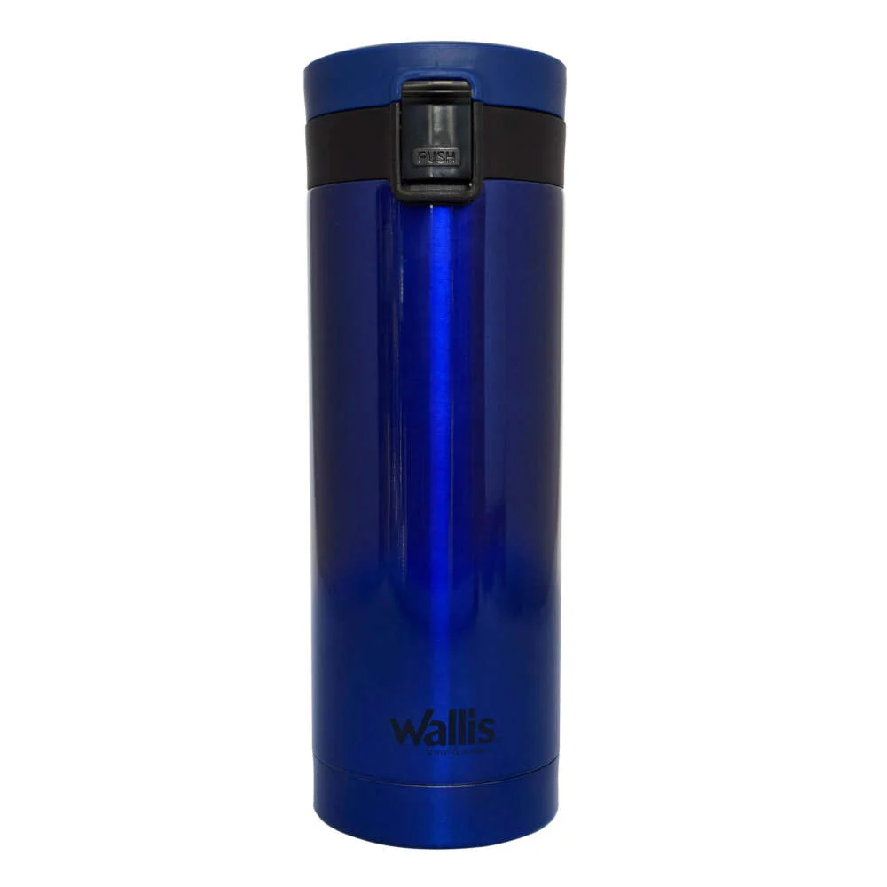 Termo Vaso Boton De Seguridad Acero Inoxidable 500 ml Wallis