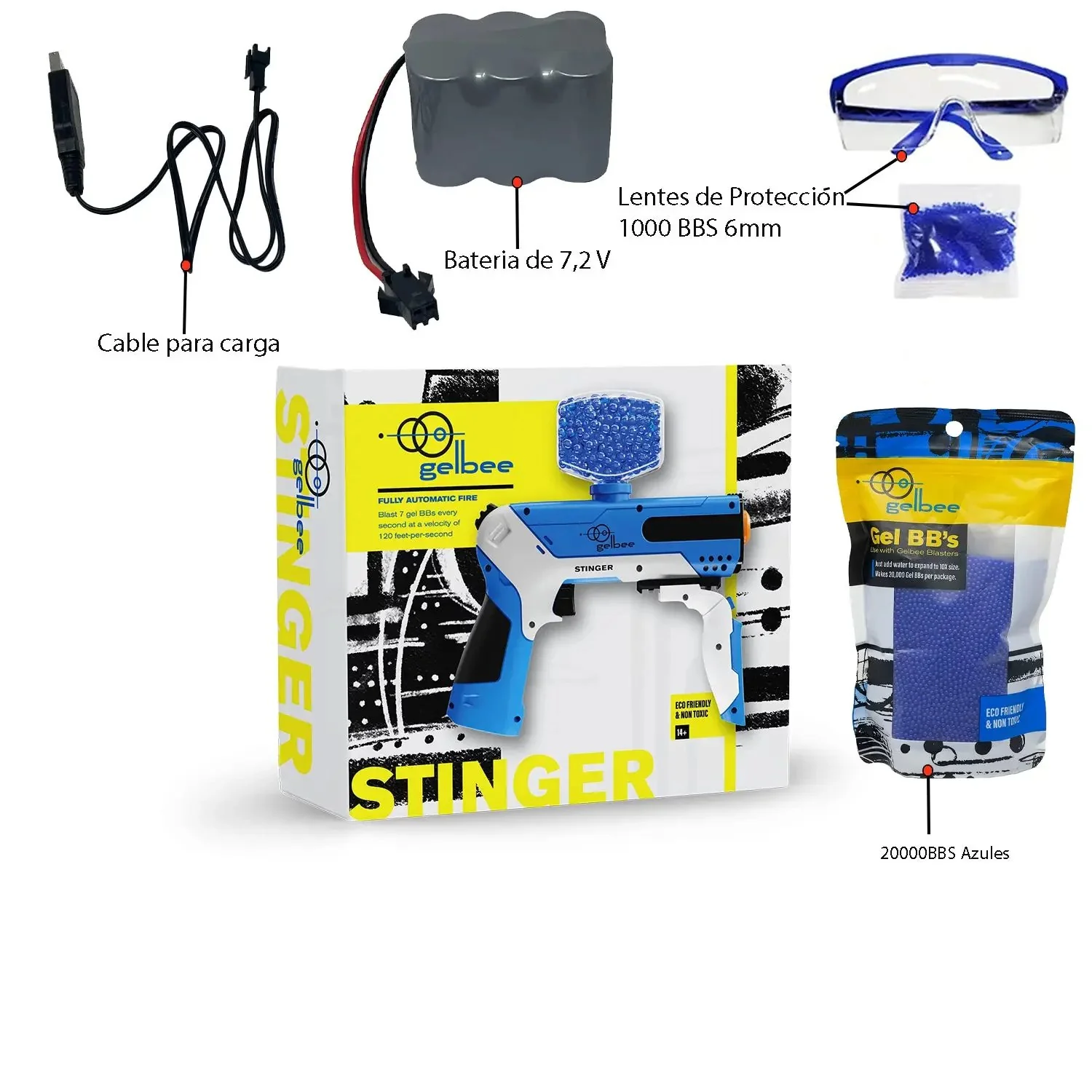 Pistola De Hidrogel Stinger Gelbee - Imagen 6