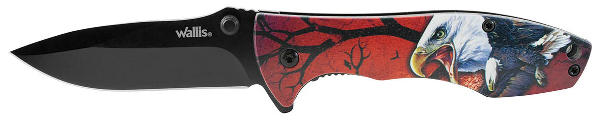 Navaja de bloqueo diseño "águila", acero inoxidable con clip - Imagen 3