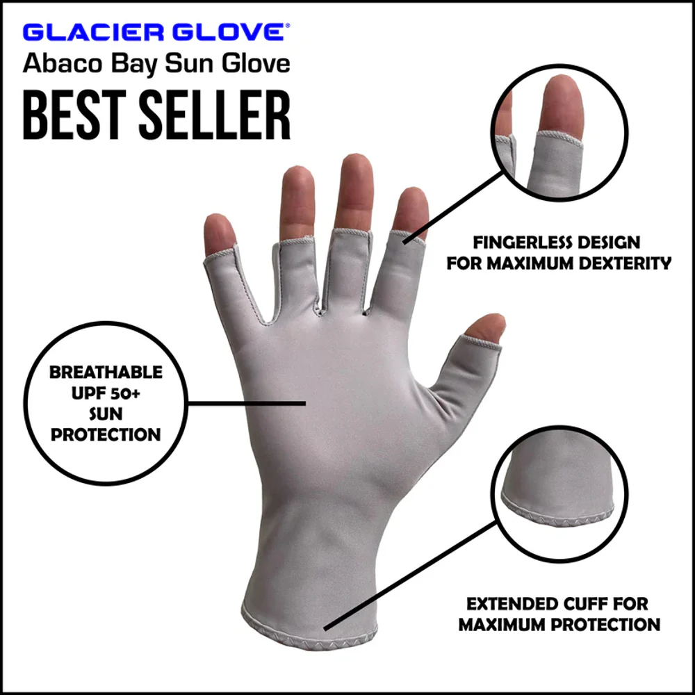 GLACIER OUTDOOR Guantes Abaco Sun Grey 009GY - Imagen 3