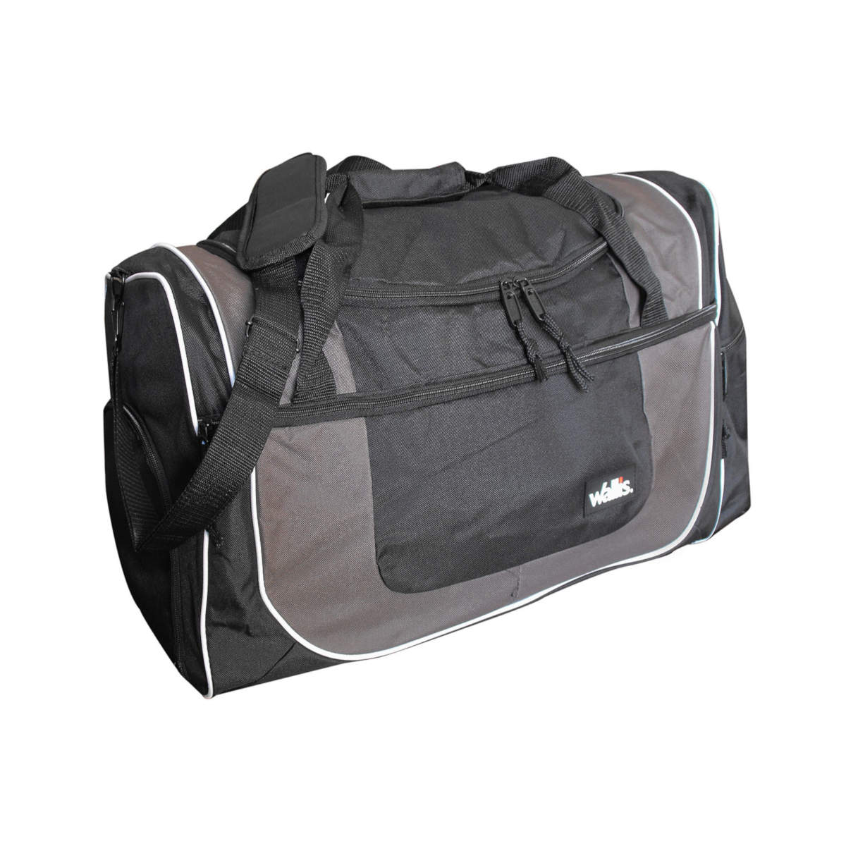 Maleta deportiva/viaje, 100% poliéster, 65 L, azul/gris - Imagen 5